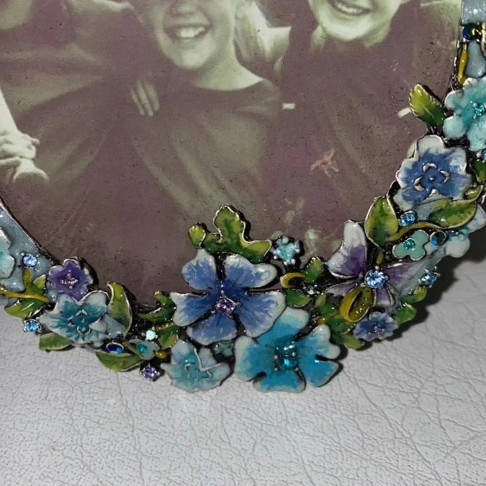 Floral Jeweled‎ Picture Frame, vintage, NEW